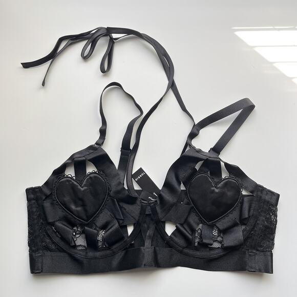 Torrid Cut Out Strappy Bra Heart Cage Harness Longline Bralette Lingerie Plus 2X - Picture 6 of 11